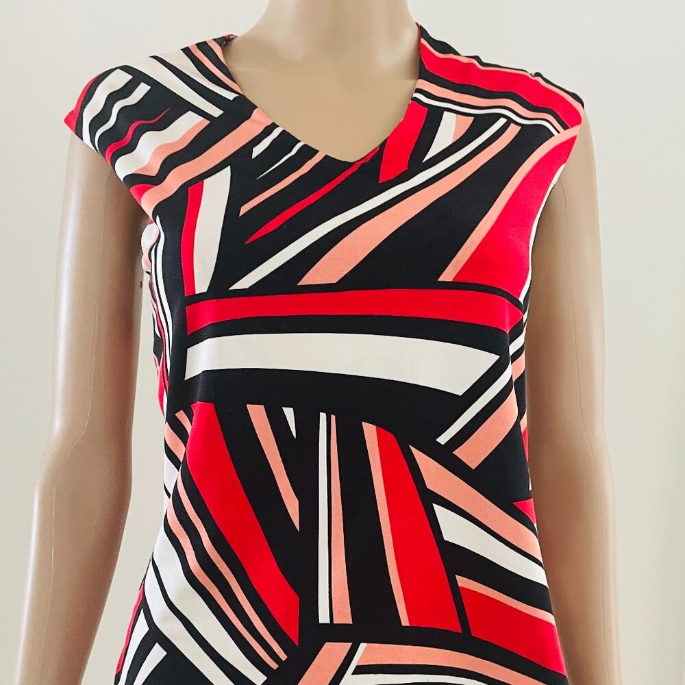 Classiques Entier Size Large Multicolor V-Neck Sleeveless Blouse